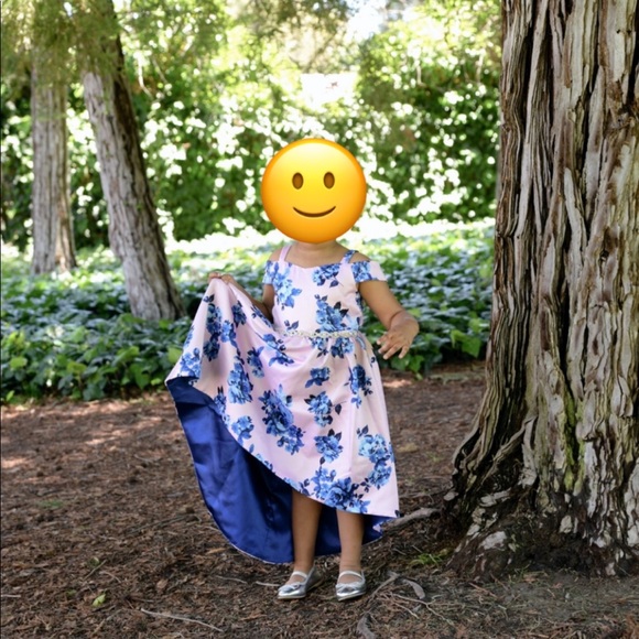 Toddler Girls Satin Hi-Low Dress - size 4T - Picture 5 of 6